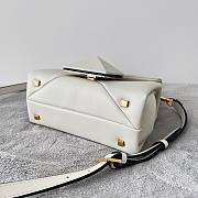 Valentino Mini 20 One Stud White Nappa Leather Handbag - 5