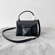 Valentino Mini 20 One Stud Full Black Nappa Leather Handbag - 1