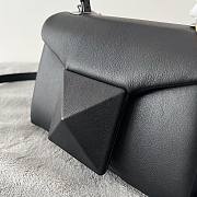 Valentino Mini 20 One Stud Full Black Nappa Leather Handbag - 3