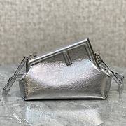 Fendi First Small 26 Metallic Silver Leather - 1