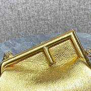 Fendi First Small 26 Metallic Gold Leather - 6