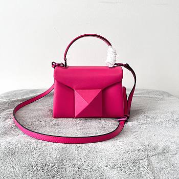 Valentino Mini 20 One Stud Hot Pink Nappa Leather Handbag