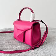 Valentino Mini 20 One Stud Hot Pink Nappa Leather Handbag - 4