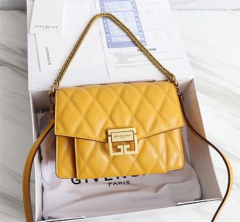 Givenchy Small GV3 Quilted Leather Bag in Yellow