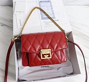 Givenchy Small GV3 Quilted Leather Bag in Red - 1