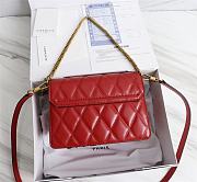 Givenchy Small GV3 Quilted Leather Bag in Red - 6