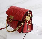 Givenchy Small GV3 Quilted Leather Bag in Red - 4