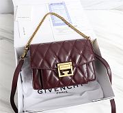 Givenchy Small GV3 Quilted Leather Bag in Wine Red - 1