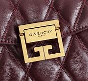 Givenchy Small GV3 Quilted Leather Bag in Wine Red - 3