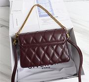 Givenchy Small GV3 Quilted Leather Bag in Wine Red - 4
