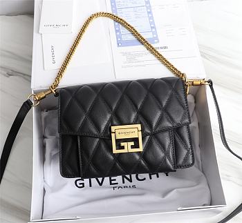 Givenchy Small GV3 Quilted Leather Bag in Black