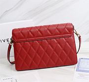 Givenchy Medium GV3 Quilted Leather Bag in Red - 3