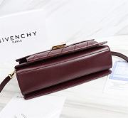 Givenchy Medium GV3 Quilted Leather Bag in Wine Red - 3