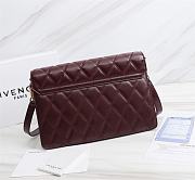 Givenchy Medium GV3 Quilted Leather Bag in Wine Red - 4