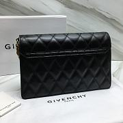 Givenchy Medium GV3 Quilted Leather Bag in Black - 4