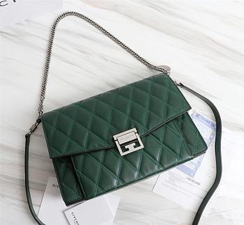  Givenchy Medium GV3 Quilted Leather Bag in Green