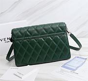  Givenchy Medium GV3 Quilted Leather Bag in Green - 3