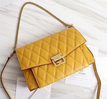 Givenchy Medium GV3 Quilted Leather Bag in Yellow