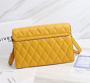 Givenchy Medium GV3 Quilted Leather Bag in Yellow - 4