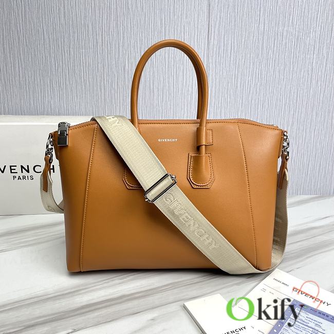 Givenchy Small 33 Antigona Sport Bag in Caramel Calfskin - 1