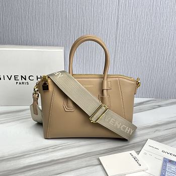 Givenchy Mini 22 Antigona Sport Bag in Natural Beige Calfskin