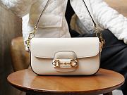 Okify Gucci Horsebit 1955 Small Shoulder Bag White Leather - 1