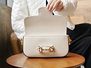 Okify Gucci Horsebit 1955 Small Shoulder Bag White Leather - 4