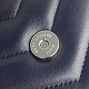 YSL Medium Loulou 32 Dark Blue Leather Silver Hardware 5085 - 3