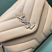 YSL Toy Loulou 20 Beige Leather Silver Hardware - 3