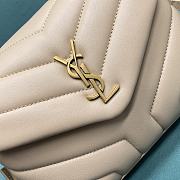 YSL Toy Loulou 20 Beige Leather Gold Hardware - 6