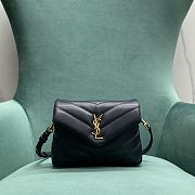 YSL Toy Loulou 20 Dark Blue Leather Gold Hardware - 1