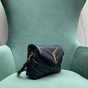 YSL Toy Loulou 20 Dark Blue Leather Gold Hardware - 4