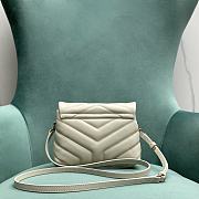 YSL Toy Loulou 20 White Leather Gold Hardware - 5