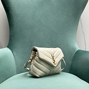 YSL Toy Loulou 20 White Leather Gold Hardware - 4