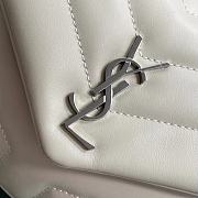 YSL Toy Loulou 20 White Leather Silver Hardware - 6
