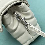 YSL Toy Loulou 20 White Leather Silver Hardware - 4