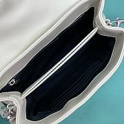 YSL Toy Loulou 20 White Leather Silver Hardware - 2
