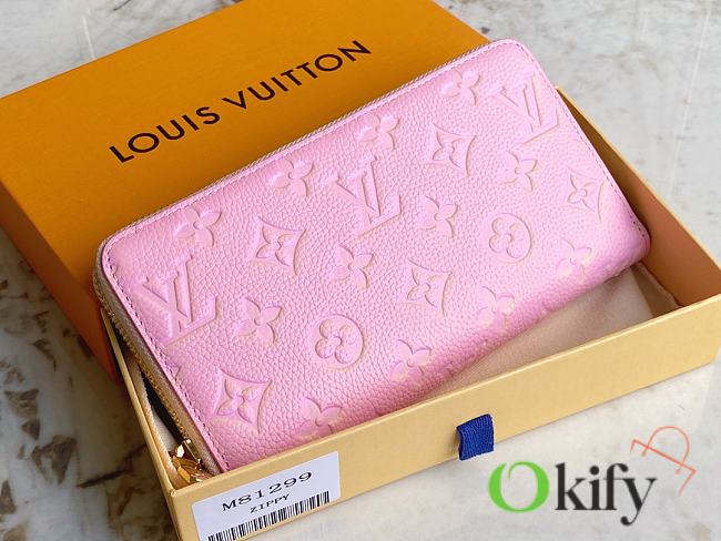 LV Wallet Zippy Pink Embossed Taurillon Monogram 11458 - 1