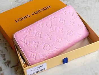 LV Wallet Zippy Pink Embossed Taurillon Monogram 11458