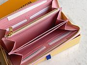 LV Wallet Zippy Pink Embossed Taurillon Monogram 11458 - 4