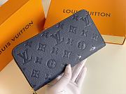 Louis Vuitton Zippy Wallet 19 Dark Blue Embossed Taurillon Monogram M80958 - 5