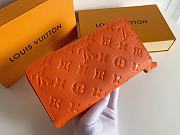 LV Zippy Wallet Orange Embossed Taurillon Monogram 11461 - 3