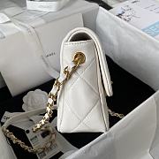 CC 23S Heart Flap Bag White Leather - 4