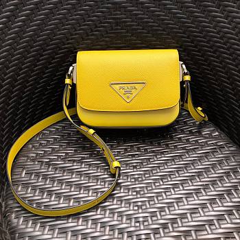 Prada Saffiano Shoulder Bag in Yellow 1BD249