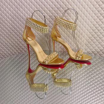 Louboutin high heels 10cm in gold 11515