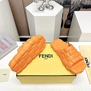 Fendi Logo Embossed Cloud Slides Orange - 6