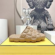 Fendi Logo Embossed Cloud Slides Brown - 3