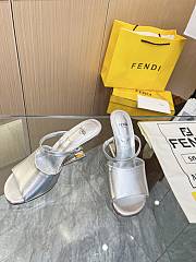 Fendi First Silver Leather High-Heeled Sandals 9.5cm - 3
