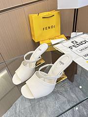 Fendi First White Leather High-Heeled Sandals 9.5cm - 4