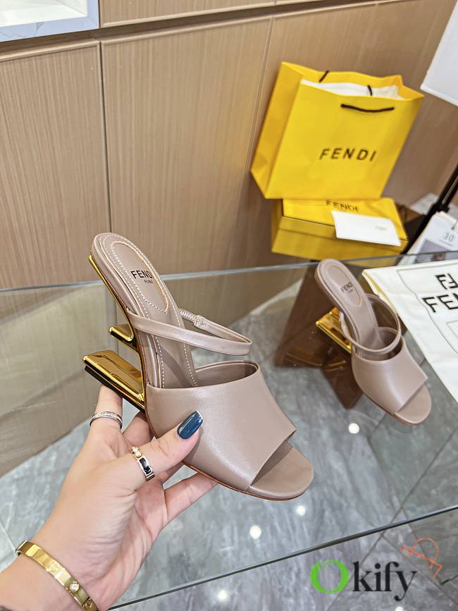 Fendi First Nude Leather High-Heeled Sandals 9.5cm - 1